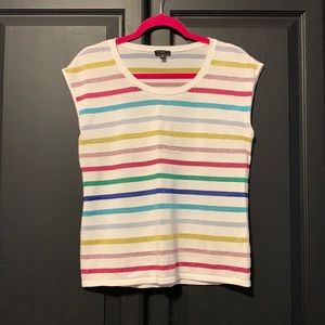 Summer top Rayon/Cotton/Metallic Talbots Size M